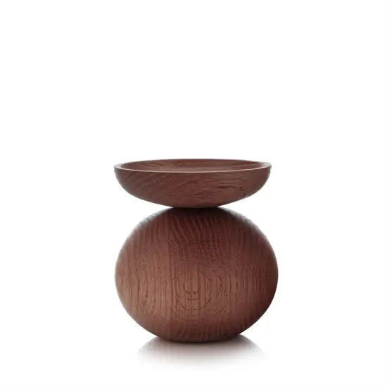 Applicata - Vase - Shape Bowl - Røget Eg - H:14 cm