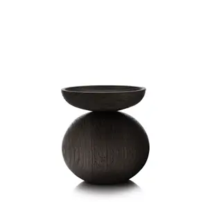 Applicata - Vase - Shape Bowl - Sortbejdset Eg - H:14 cm