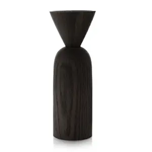 Applicata - Vase - Shape Cone - Sort Eg - H:25 cm