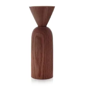 Applicata - Vase - Shape Cone - Røget Eg - H:25 cm