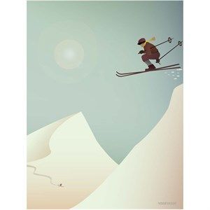 Image of VISSEVASSE - Skiing - 30x40 cm