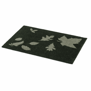 Image of tica copenhagen - Smudsmåtte i 60x90 cm. (mega leaves - mørk grøn)