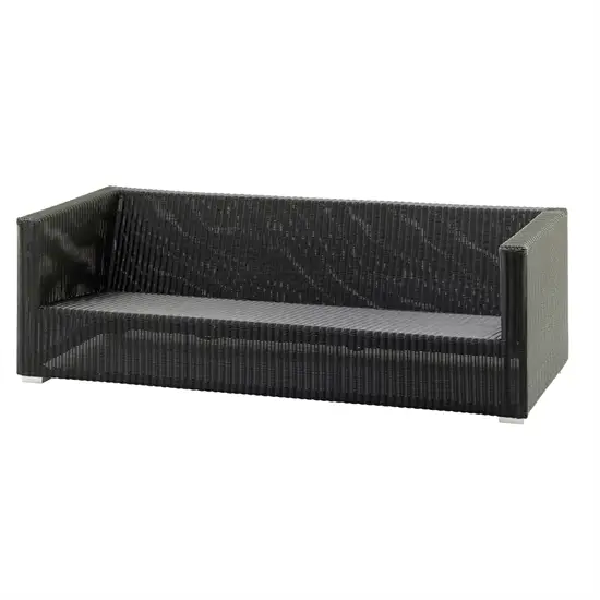 Graphitfarvet Cane-line Chester sofa med moderne design og lige armlæn.