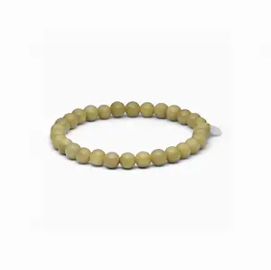 Soï - Alashan Agat - Grøn Krystal armbånd - Grounding - 6MM 