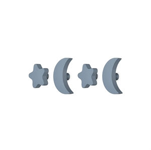 Nofred - Stars and Moons Hooks - Børneknager - Blå