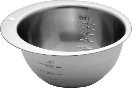 Steel Function - PISKESKÅL 22 CM M/MÅL - 1,2 L