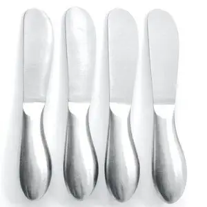 Fire smørknive med glat, blank overflade og "STEEL FUNCTION" logo.