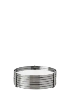 Stelton - Arne Jacobsen stål glasbakke - 6 stk -  Ø 8,5 cm 