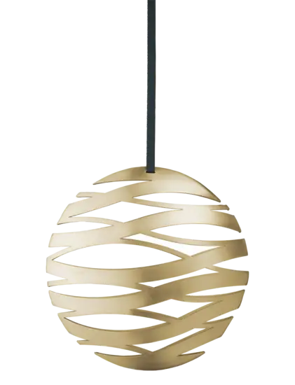 Stelton - Tangle ornament, kugle brushed brass