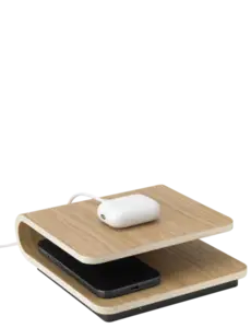 Stelton - Ro trådløs oplader oak