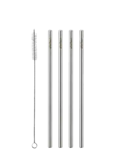Stelton - genanvendelige sugerør 4 Stk steel