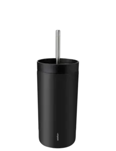 Stelton - To Go Sip termokop med sugerør 0.4 l. soft black