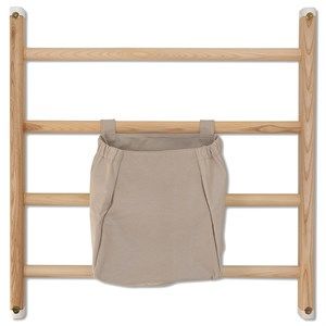 Image of KAOS - Opbevaringspose i tekstil til ribbevæg - light grey