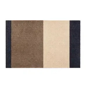 Tica Copenhagen - Smudsmåtte - Stripes - Blue/Sand/Ivory - 60x90 cm