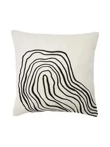 Svanefors - Curve Pudebetræk - Black/white 45x54cm