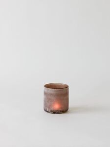 Tell Me More - Frost candleholder S - brown 9x9 cm lysestage