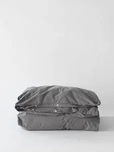 Tell Me More - Duvet cover org cotton 140x200 - dark grey