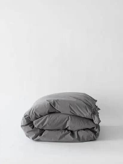 Tell Me More - Duvet cover org cotton 240x220 - dark grey