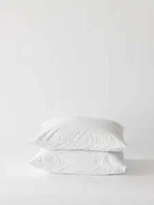 Tell Me More - Pillowcase org cotton 65x65 2p - bleached white
