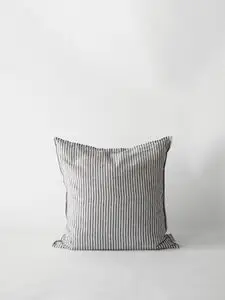 Tell Me More - Cushion cover linen 50x50 - grey/white