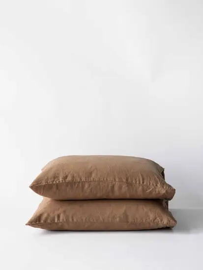 Tell Me More - Pillowcase linen 50x60 2p - hazelnut