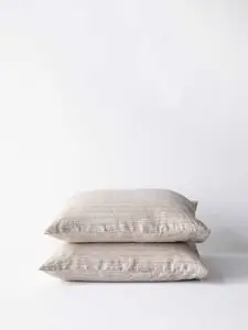 Tell Me More - Pillowcase linen 50x60 2p - hazelnut stripe