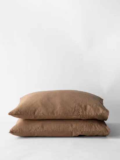 Tell Me More - Pillowcase linen 50x70 2p - hazelnut
