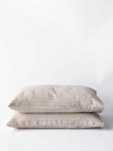 Tell Me More - Pillowcase linen 50x70 2p - hazelnut stripe