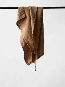 Tell Me More - Kitchen towel linen - hazelnut