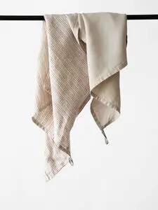 Tell Me More - Kitchen towel linen - warm grey