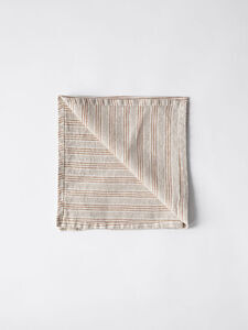 Tell Me More - Napkin linen - hazelnut stripe