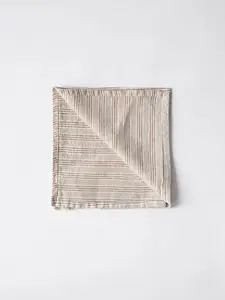 Tell Me More - Napkin linen - hazelnut stripe