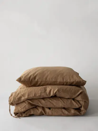 Tell Me More - Duvet cover linen 140x200 - hazelnut