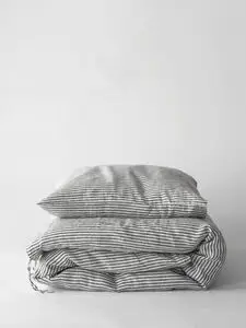 Tell Me More - Duvet cover linen 140x200 - grey/white