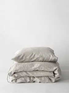 Tell Me More - Duvet cover linen 140x200 - warm grey