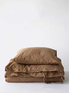 Tell Me More - Duvet cover linen 240x220 - hazelnut