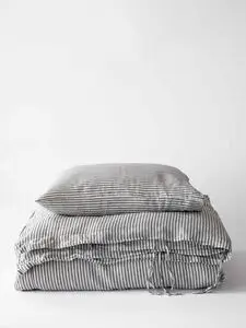 Tell Me More - Duvet cover linen 240x220 - grey/white