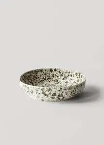 Tell Me More - Rivoli serving bowl - green splatter