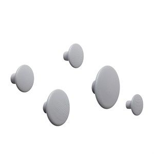 Image of Muuto - The Dots - sæt med 5 knager - Grå