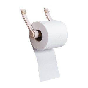 Image of Cle Design - Toiletrulleholder - Kernelæder og fyrretræ - Natur