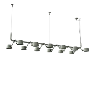 Tonone BOLT 12-PACK pendel med flere lyspunkter på en stang, fluxgrøn farve.