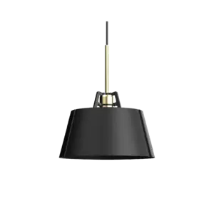 Tonone - BELLA PENDANT - smokey black / brass