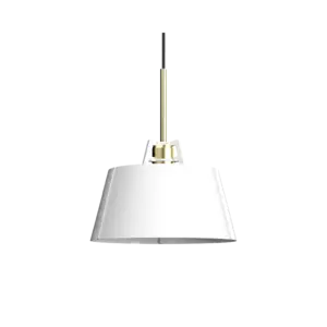 Tonone - BELLA PENDANT - pure white / brass