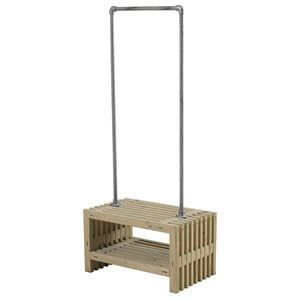 Image of PLUS - Rustik Tralle Garderobe, lille - drivtømmerfarve