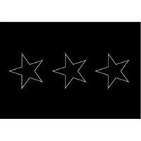 Skriver Collection - Dørmåtte - TrendMat Delux  - Black Star (85 x 150 cm)
