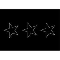 Skriver Collection - Dørmåtte - TrendMat Delux  - Black star (85 x 120 cm)