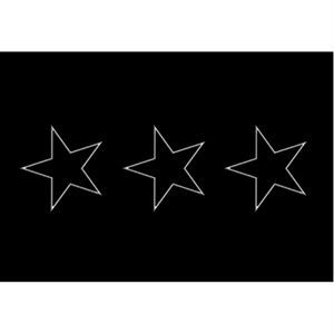 Image of Skriver Collection - Dørmåtte - TrendMat Delux - Black star (85 x 120 cm)