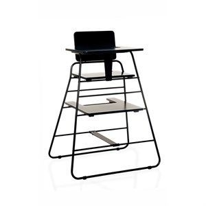 Image of BudtzBendiz højstol - TOWERchair højstol m. bakke i sort/sort læder