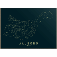 Enklamide - Typemap - Aalborg I - nat - 50x70 cm