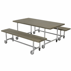 Image of PLUS - Urban Picnic - Plankesæt 177cm - grundmalet gråbrun